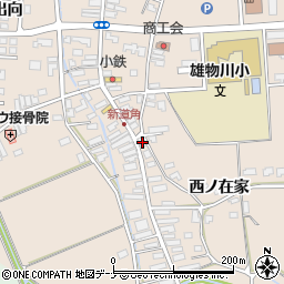 秋田県横手市雄物川町今宿高花180-1周辺の地図