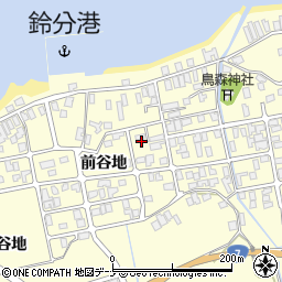 秋田県にかほ市平沢前谷地周辺の地図