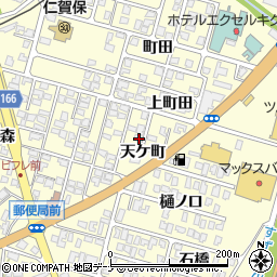 秋田県にかほ市平沢天ケ町33周辺の地図