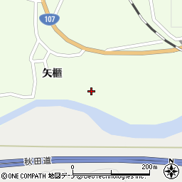 秋田県横手市山内大沢矢櫃56周辺の地図