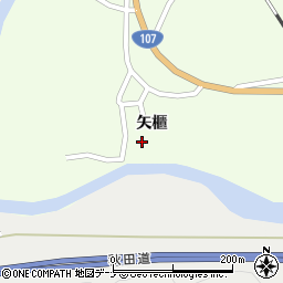 秋田県横手市山内大沢矢櫃1周辺の地図