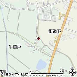 秋田県横手市大屋新町牛首戸周辺の地図