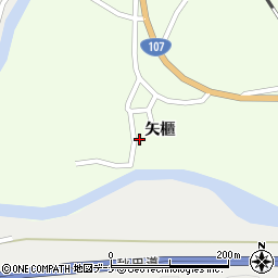 秋田県横手市山内大沢矢櫃2周辺の地図