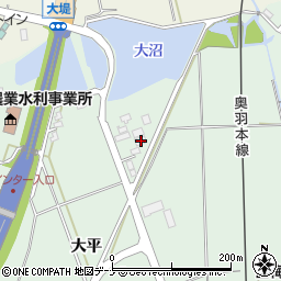 秋田県横手市大屋新町大平590-1周辺の地図