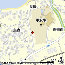 秋田県にかほ市平沢狐森72周辺の地図