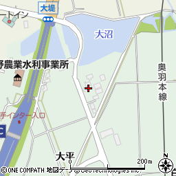秋田県横手市大屋新町大平593周辺の地図