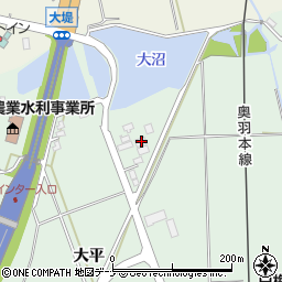 秋田県横手市大屋新町大平591周辺の地図