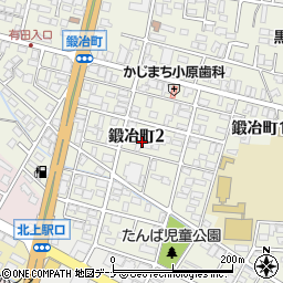 まるまつ　北上店周辺の地図