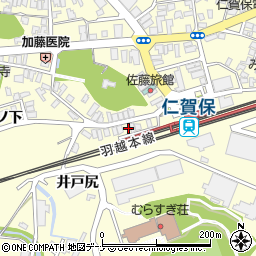 秋田県にかほ市平沢清水48周辺の地図