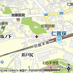 秋田県にかほ市平沢清水周辺の地図