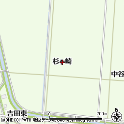秋田県横手市平鹿町上吉田（杉ヶ崎）周辺の地図