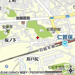 秋田県にかほ市平沢清水76周辺の地図