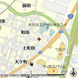 秋田県にかほ市平沢町田123-9周辺の地図