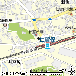 秋田県にかほ市平沢清水108周辺の地図