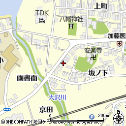 秋田県にかほ市平沢坂ノ下148周辺の地図