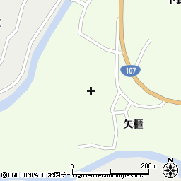秋田県横手市山内大沢周辺の地図