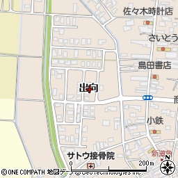 秋田県横手市雄物川町今宿出向周辺の地図
