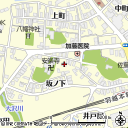 秋田県にかほ市平沢坂ノ下102周辺の地図