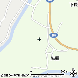 秋田県横手市山内大沢上長瀞周辺の地図