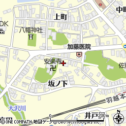 秋田県にかほ市平沢坂ノ下102-1周辺の地図