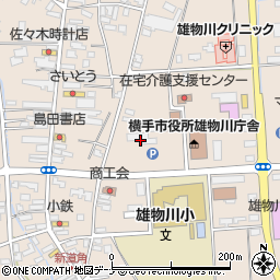 秋田県横手市雄物川町今宿鳴田周辺の地図