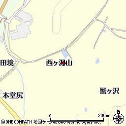 秋田県横手市平鹿町醍醐西ヶ沢山周辺の地図