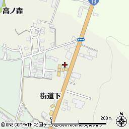 秋田県横手市婦気大堤街道下周辺の地図