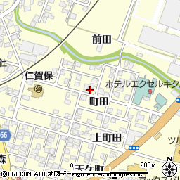 秋田県にかほ市平沢町田66-12周辺の地図