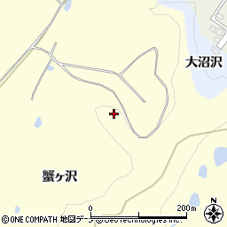 秋田県横手市平鹿町醍醐蟹ヶ沢周辺の地図