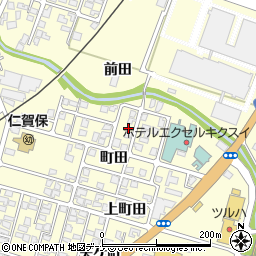 秋田県にかほ市平沢町田66-20周辺の地図