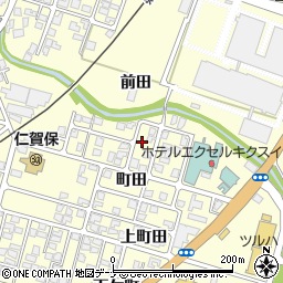 秋田県にかほ市平沢町田66-17周辺の地図