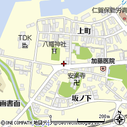 秋田県にかほ市平沢上町6周辺の地図