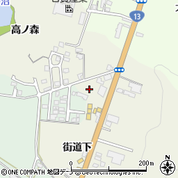 秋田県横手市婦気大堤街道下28-1周辺の地図