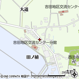 秋田県横手市平鹿町上吉田田ノ植周辺の地図