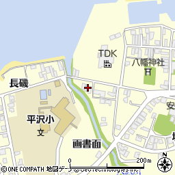 秋田県にかほ市平沢画書面周辺の地図