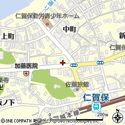 秋田県にかほ市平沢旭町周辺の地図