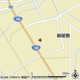 秋田県由利本荘市川西新屋敷206周辺の地図