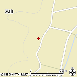 秋田県由利本荘市川西米山12周辺の地図