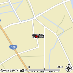 秋田県由利本荘市川西新屋敷周辺の地図