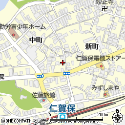 秋田県にかほ市平沢中町19周辺の地図