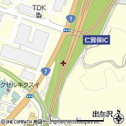 秋田県にかほ市平沢横枕周辺の地図