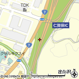 秋田県にかほ市平沢（横枕）周辺の地図