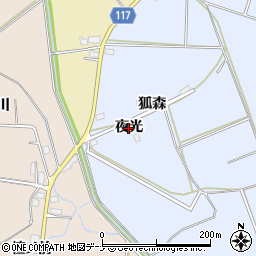秋田県横手市平鹿町中吉田（夜光）周辺の地図