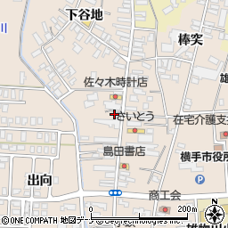 秋田県横手市雄物川町今宿周辺の地図