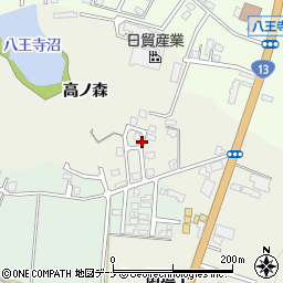秋田県横手市婦気大堤高ノ森周辺の地図