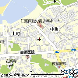 秋田県にかほ市平沢中町64周辺の地図