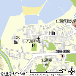 秋田県にかほ市平沢上町18周辺の地図