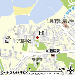 秋田県にかほ市平沢上町71周辺の地図