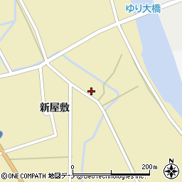 秋田県由利本荘市川西新屋敷115周辺の地図