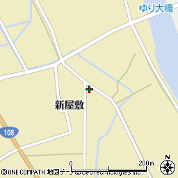 秋田県由利本荘市川西新屋敷82周辺の地図